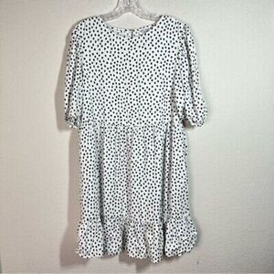 Fashion Jackson The Drop Womens White Printed Ruffled Dress Size‎ Small